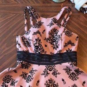 Pink and Black formal Dress